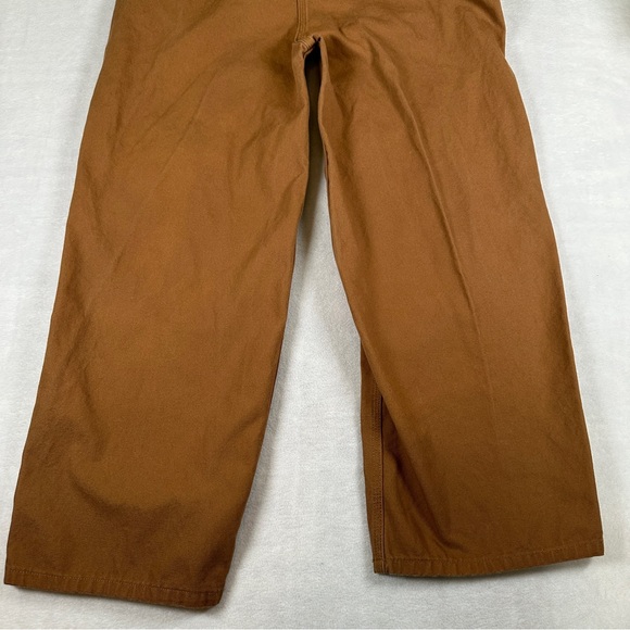 Carhartt bib overalls Work tan brown duck 14 kids boys ox8603-b pants coverall - Picture 8 of 10